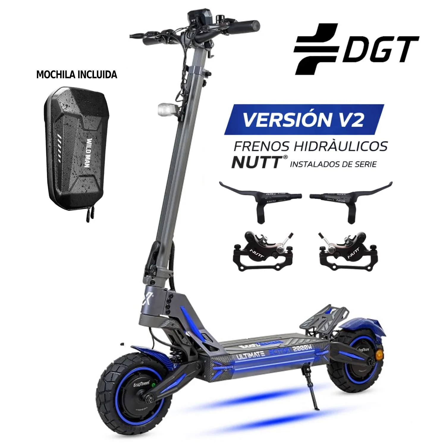 Ecoxtrem M41 DUAL Azul – Versión V2 frenos hidráulicos